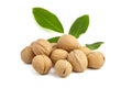 Whole walnuts heap isolated on white background Royalty Free Stock Photo