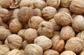 Whole walnuts in nutshells close up Royalty Free Stock Photo