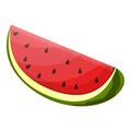 Whole watermelon slice icon, cartoon style Royalty Free Stock Photo