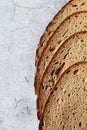 Whole wheat bread. High resolution brown bread texture background. Baking bread Royalty Free Stock Photo