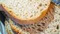 Whole wheat bread slice close up view Royalty Free Stock Photo