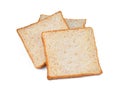 Whole wheat bread slice isolated on white Royalty Free Stock Photo