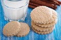 Whole wheat cinnamon cookies Royalty Free Stock Photo