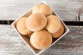 Whole Wheat Dinner Rolls above view Royalty Free Stock Photo