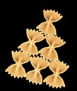 Whole wheat farfalle pasta Royalty Free Stock Photo