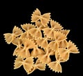 Whole wheat farfalle pasta Royalty Free Stock Photo