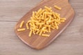 Whole Wheat Fusilli Pasta on board Royalty Free Stock Photo