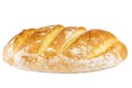 Whole wheat loaf on a white background Royalty Free Stock Photo