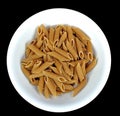 Whole wheat penne pasta Royalty Free Stock Photo