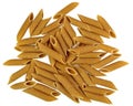 Whole wheat penne rigate pasta Royalty Free Stock Photo