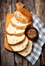 Whole Wheat Sunflower Honey Oatmeal Bread. .style rustic Royalty Free Stock Photo