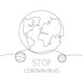 Whole world battles Coronavirus outbreak Royalty Free Stock Photo