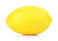 Whole yellow Canary melon isolated white in studio Royalty Free Stock Photo