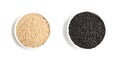 Wholegrain Black and White Rice. Wholemeal. Integral Royalty Free Stock Photo