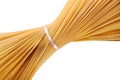 Wholegrain spaghetti pasta isolated on white Royalty Free Stock Photo