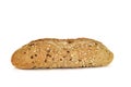 Wholemeal bread roll topped with different seeds Royalty Free Stock Photo