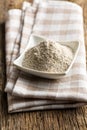 Wholemeal flour in ceramic bowl