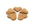 Wholemeal-hearts for dogs Royalty Free Stock Photo