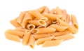 Wholemeal Pasta (Penne) over white Royalty Free Stock Photo