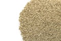 wholemeal rice grains on white Royalty Free Stock Photo