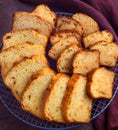 Rustic wholemeal tutti frutti bread loaf slices Royalty Free Stock Photo