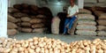 Wholesale potato storeroom at agriculture market India