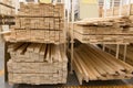 Wholesale store building materials from wood Royalty Free Stock Photo