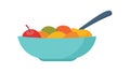 Wholesome Breakfast Cereal Bowl Vector, vector design Generative AI Royalty Free Stock Photo