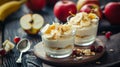 Wholesome Delights: Low-Calorie Banana Fruit Jelly Milk Dessert with Apples, Perfect for a Healthy B