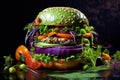 Wholesome indulgence: a plant-powered delight with the veggie burger, a delectable meatless creation offering health