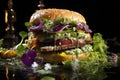 Wholesome indulgence: a plant-powered delight with the veggie burger, a delectable meatless creation offering health