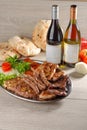 Wholesome platter of mixed meats, Balkan food Royalty Free Stock Photo