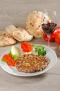 Wholesome platter of mixed meats, Balkan food Royalty Free Stock Photo