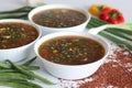 Wholesome Ragi Vegetable Soup. Nutrient-rich, vegan friendly, and comforting bowl of hearty soup with finger millets and Royalty Free Stock Photo