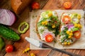 Wholesome sandwich with cheese, garden radish -Healthy Eating Royalty Free Stock Photo