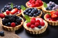 Wholesome Tasty sweet tartlets berry natural. Generate Ai Royalty Free Stock Photo