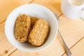 Wholewheat Breakfast Biscuit Cereal Royalty Free Stock Photo