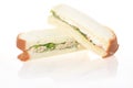 Wholewheat tuna sandwich isolated on white backgro Royalty Free Stock Photo