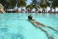 Whoman swimming Royalty Free Stock Photo