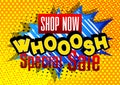 Whooosh Special Sale Comic book style advertisement text. Royalty Free Stock Photo
