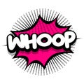 Whoop Comic book explosion bubble vector illustration