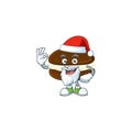 Whoopie pies cartoon character of Santa showing ok finger Royalty Free Stock Photo