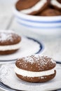 Whoopie pies, chocolate cake desserts