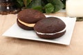 Whoopie Pies On Plate Royalty Free Stock Photo