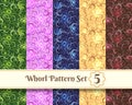 Whorl Pattern set Royalty Free Stock Photo