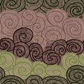 Whorl seamless hand drawn pattern Royalty Free Stock Photo