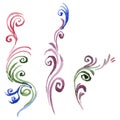 Whorls in a watercolor style isolated. Royalty Free Stock Photo