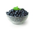 Whortleberries in glass bowl Royalty Free Stock Photo