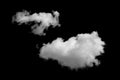 Whtie clouds isolated on black background Royalty Free Stock Photo