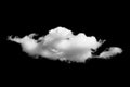 Whtie clouds isolated on black background Royalty Free Stock Photo